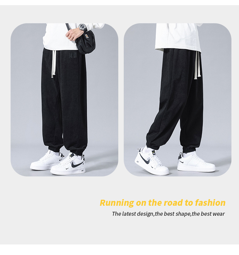 Pantalones hombre primavera otoño marca de moda holgada paquete de pies pantalones de estilo americano high street adolescente workwear casual pantalones deportivos pic 18