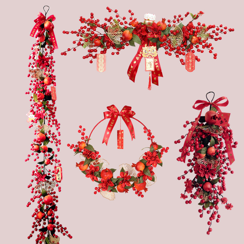 When moving into a new home, decorate with simulated pomegranates, celebrate the New Year, hang the main entrance, and decorate the living room for the New Year pic 3