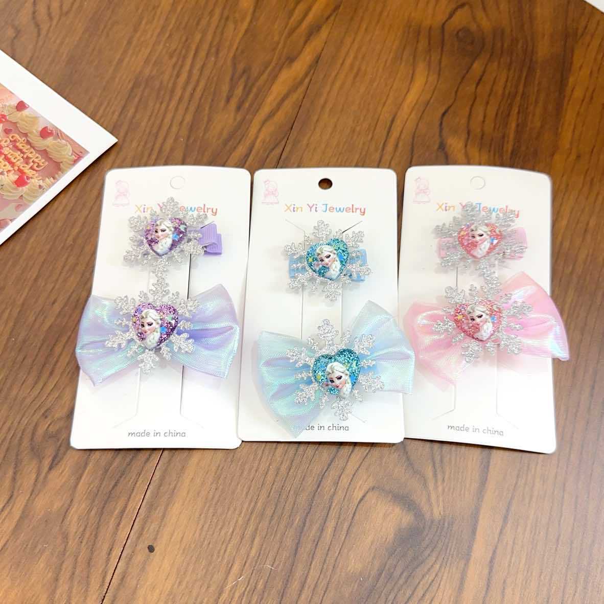 冰雪奇缘儿童发夹韩国公主发饰可爱艾莎公主假发辫儿童对夹发饰详情13