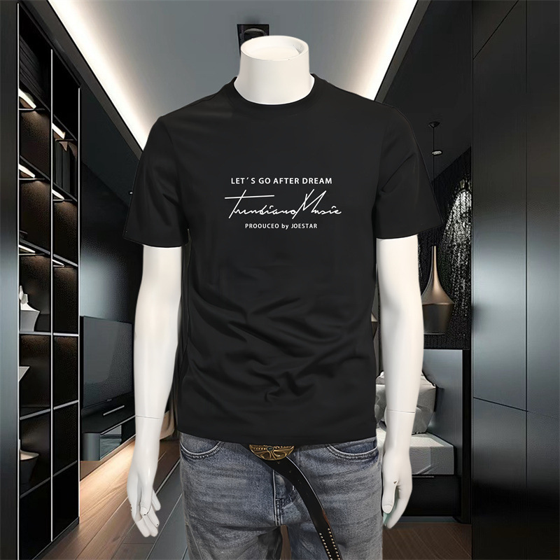 Verano 2024 new pound algodón camiseta manga corta cuello redondo tallas grandes hombre moda joven moda hombre media manga legging pic 12