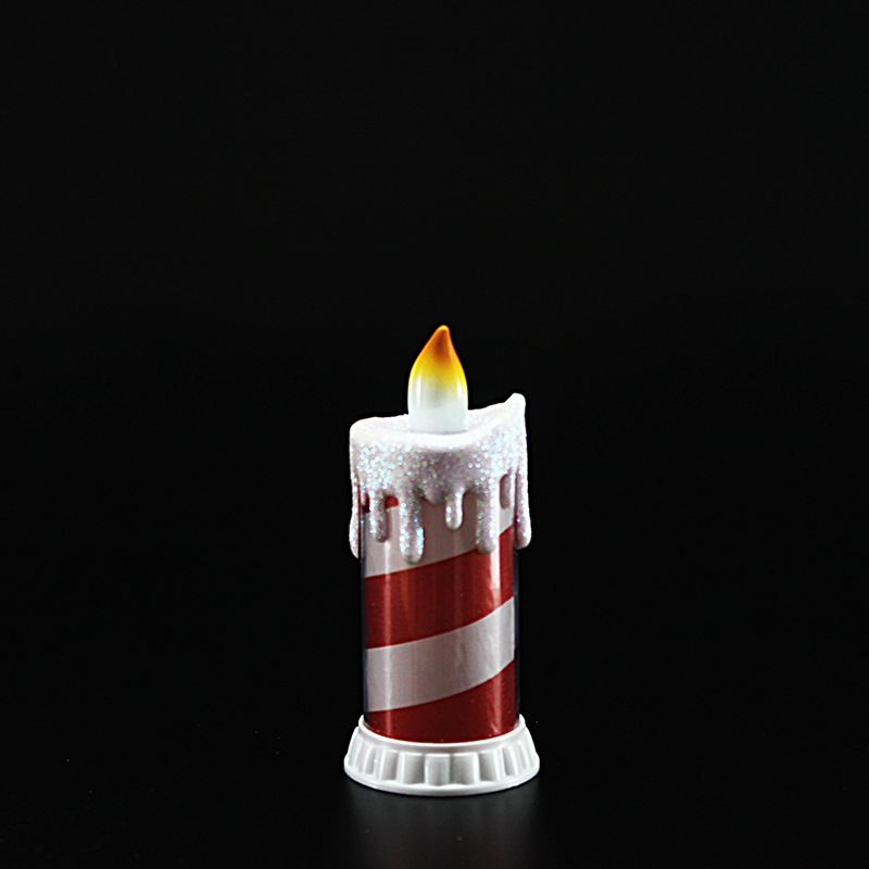 Red LED electronic striped simulation teardrop candle Christmas candle pic 8