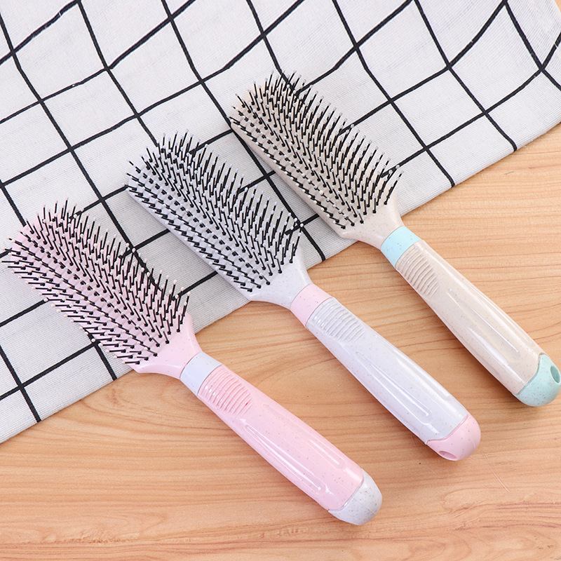 Factory direct supply of new simple style curling combs with wheat straw and anti-tangling hairdressing combs wholesale pic 27