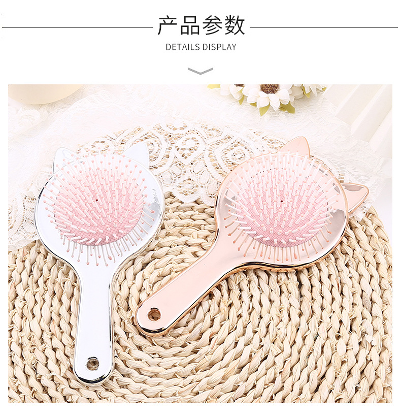 Cute and compact cat air cushion comb with Japanese and Korean style, fashionable and fragrant hair comb with a girlish heart, airbag hair massage comb pic 10