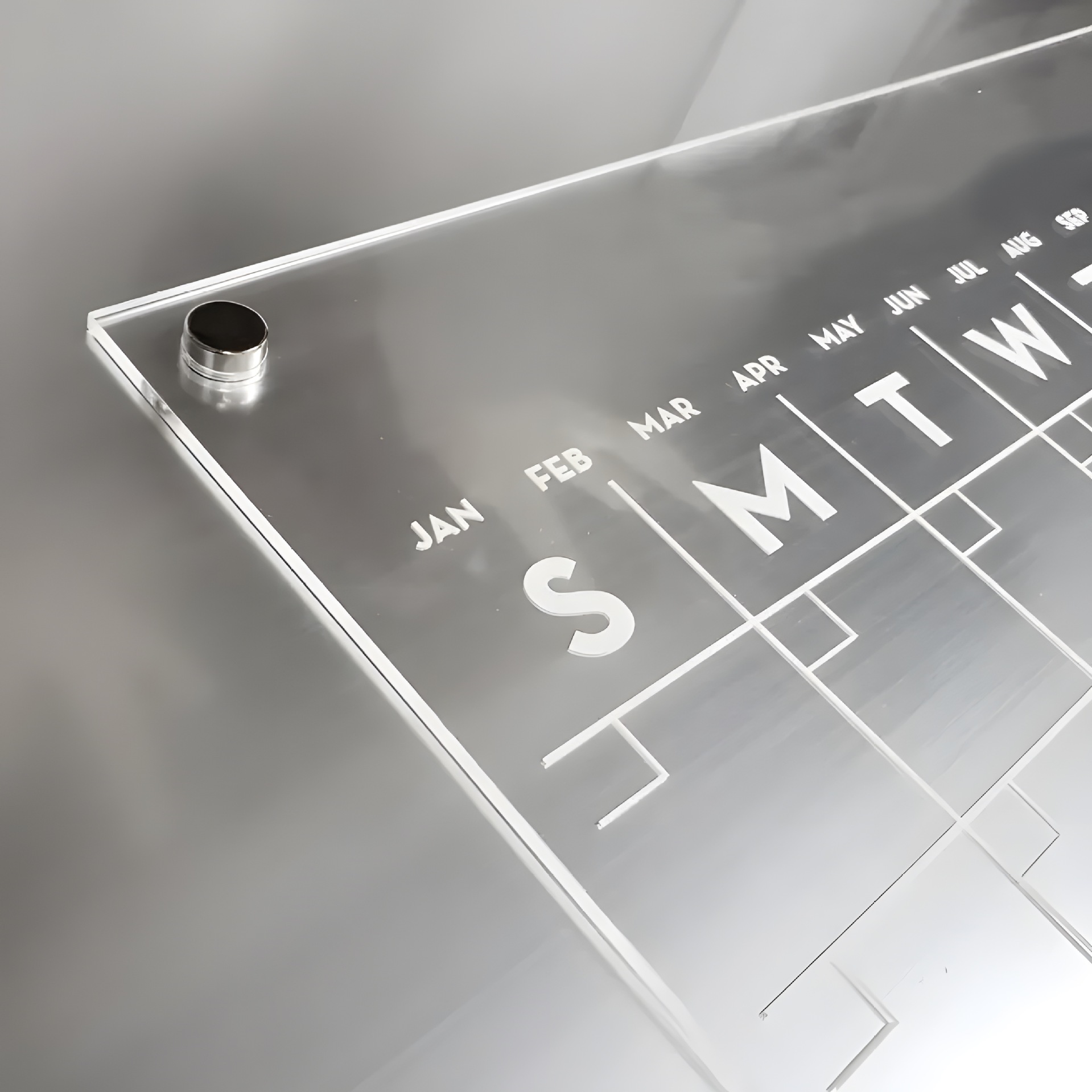 热销亚克力日历板周历月历透明强磁干擦板写字板磁性贴冰箱贴详情3