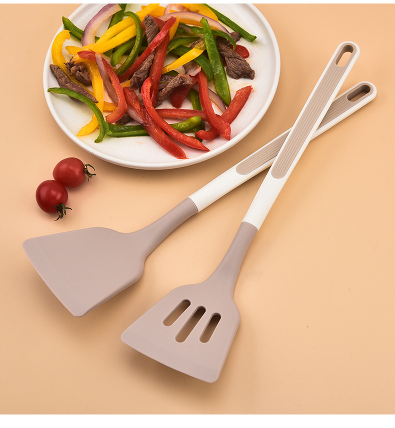 家用硅胶锅铲套装烹饪铲勺厨房厨具套装硅胶汤勺家用炒菜铲煎铲详情14