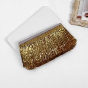 现货服装花边辅料排须拉丁舞流苏20cm双线锦纶流苏窗帘花边批发详情7