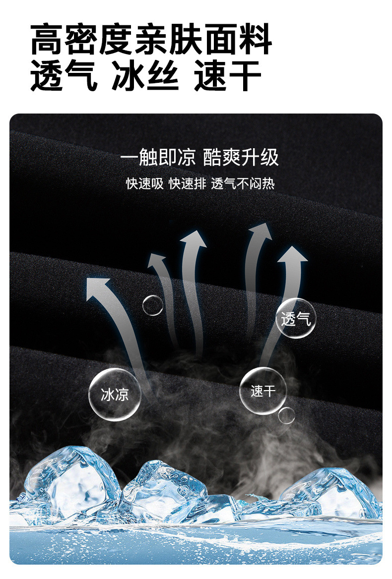 Ice Silk Seven-inch Pants for men 2024 Summer, a thin and trendy brand, loose beach pants for men, sporty and casual shorts for men pic 5