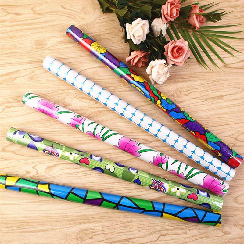 厂家直销1米玻璃纸彩色花型玻璃纸自粘玻璃花纸详情4