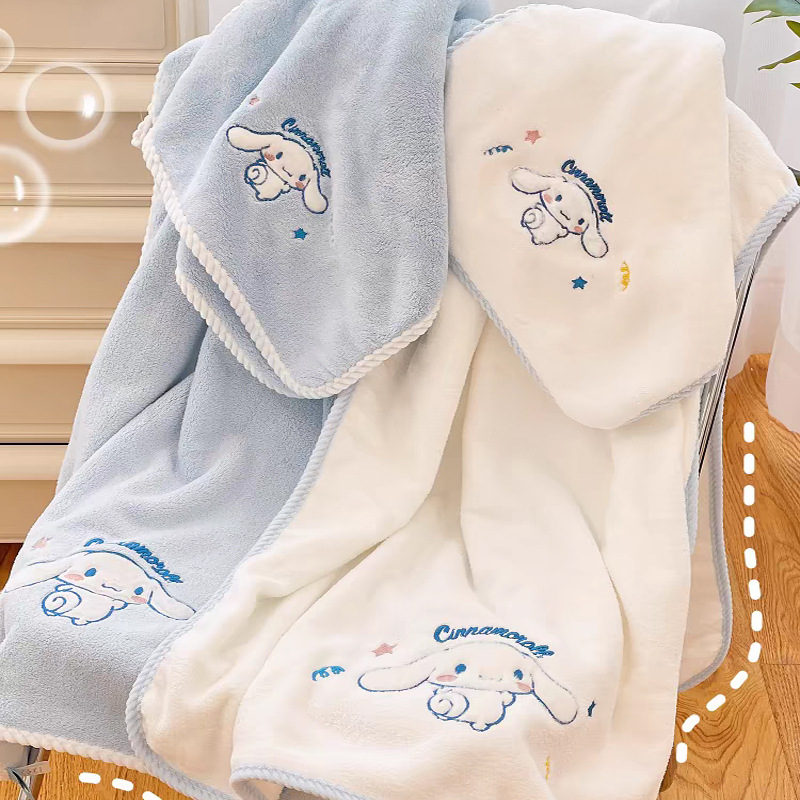 玉桂狗毛巾浴巾套装吸水加厚大尺寸柔软珊瑚绒速干详情1