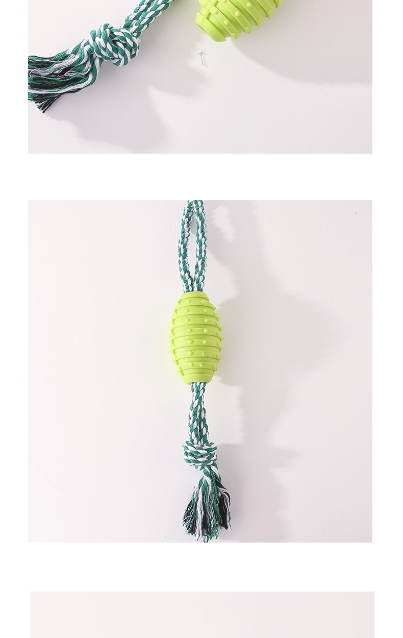 Cross-border dog teething toy rope, large knot, pet deodorizing TPR biting rubber, teeth cleaning and relieving boredom cotton rope ball pic 12
