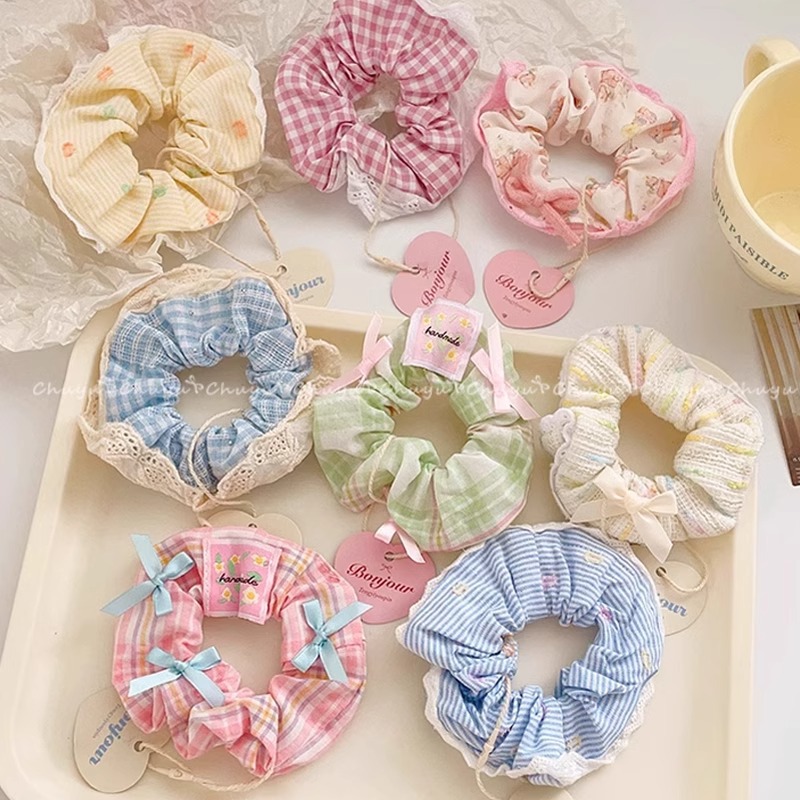 Spring and Summer lazy style large intestine hair band 2025 new fresh headwear Sweet girl hair tie High-end style Internet celebrity rubber band accessory pic 9