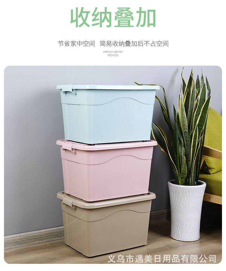 Wholesale of wheeled plastic storage boxes, colorful plastic storage boxes, gift suitcases and organizing boxes in stock pic 5