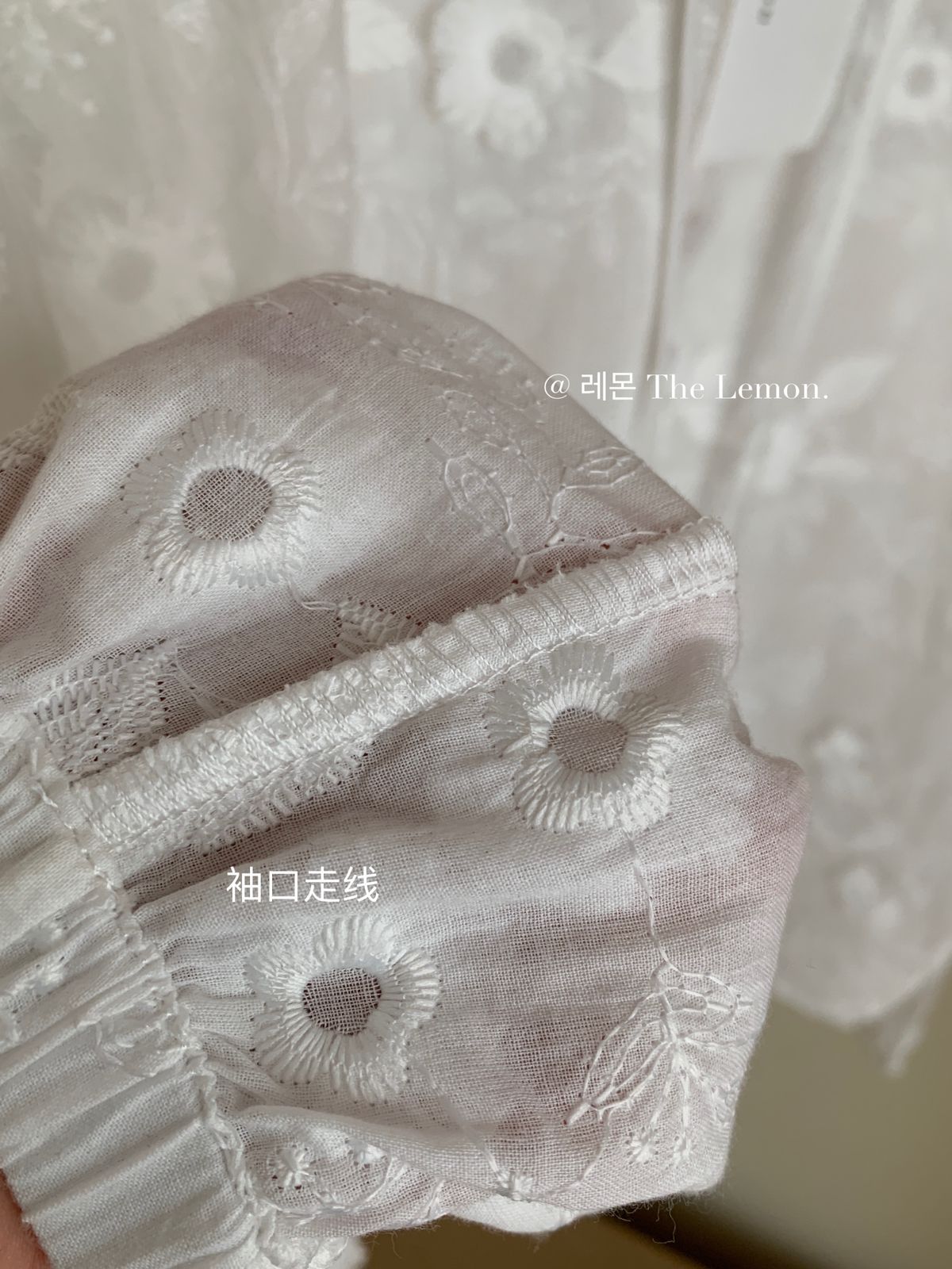 【性价比现货】韩系chic温柔风绣花V领系带小衫蕾丝刺绣排扣衬衫详情18
