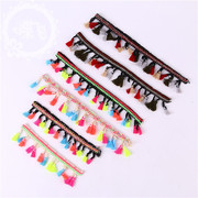 民族风蜈蚣边彩色流苏扫把花边DIY帽子围巾窗帘服装辅料花边现货织带详情8