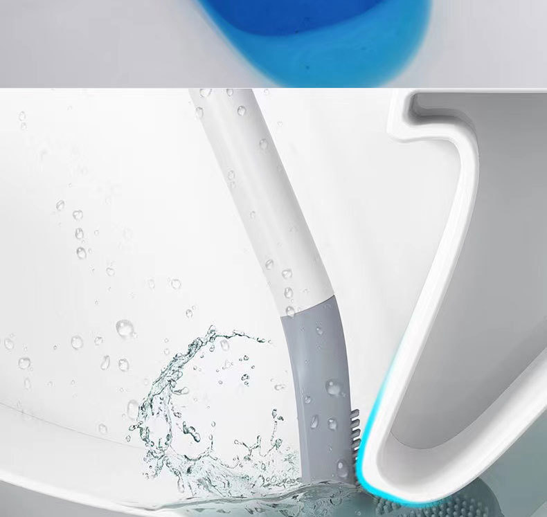 Golf silicone toilet brush, a household toilet cleaning wonder without blind spots, wall-mounted bathroom cleaning brush pic 13