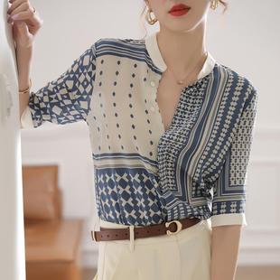 熙世界旗袍改良雪纺连衣裙女夏季新款新中式复古国风水墨碎花裙子详情3