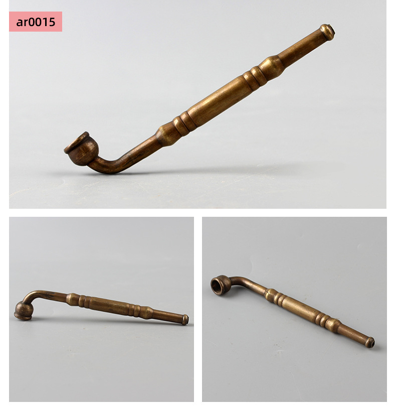 木香黄铜复古长烟杆短款老式铜锅烟袋铜制旱烟斗旱烟杆长烟枪批发详情22