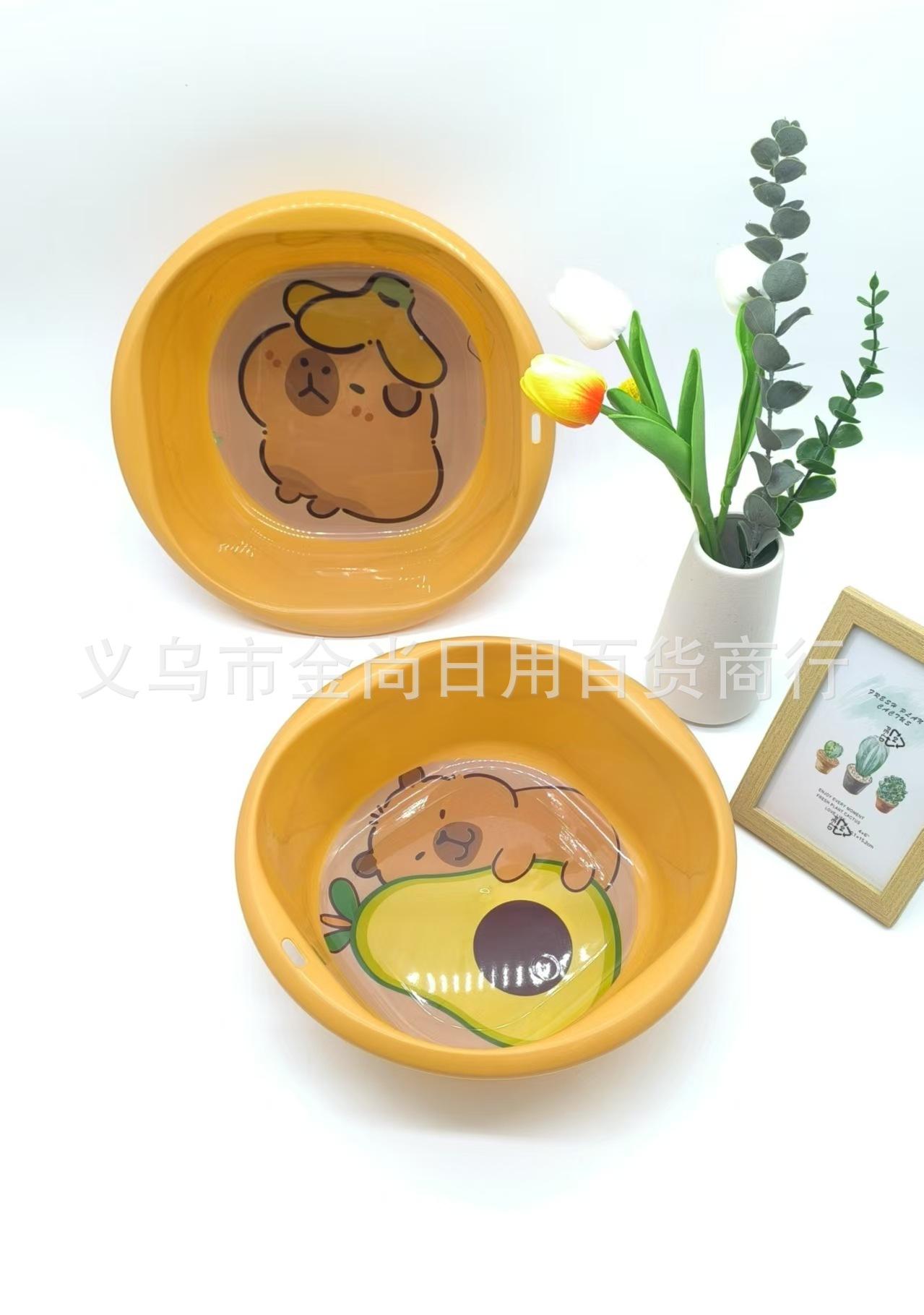 家用卡皮巴拉脸盆儿童洗脸专用盆家用洗漱卡通洗脸盆可爱卡通脸盆详情4