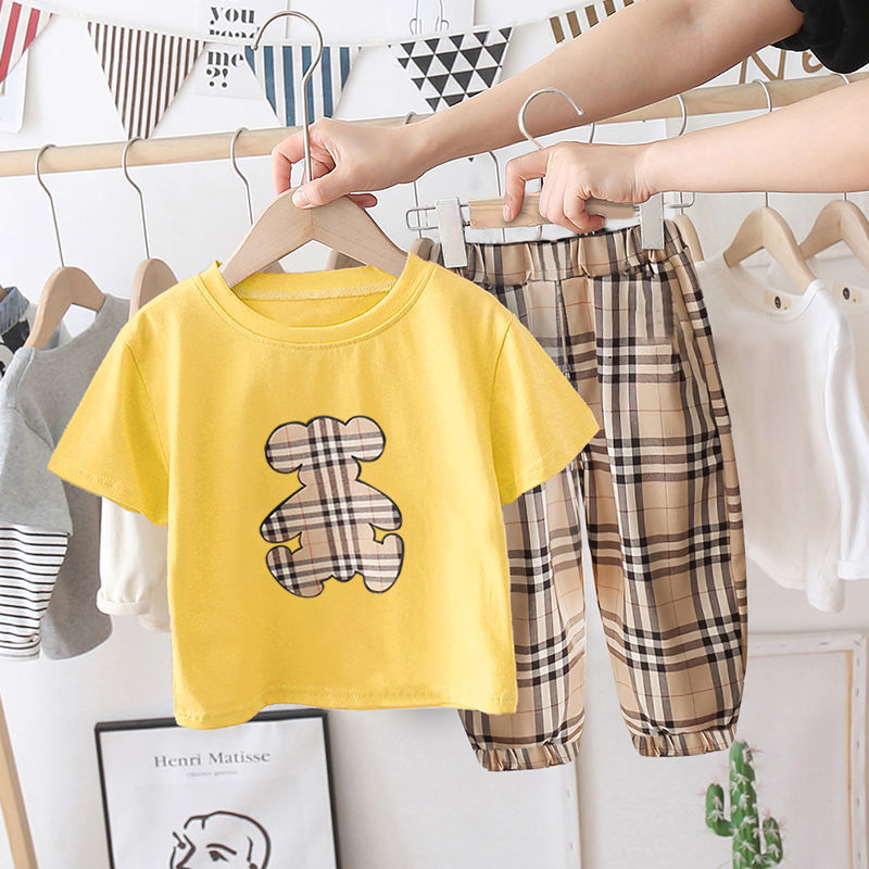 男童睡衣儿童春秋全棉薄款短袖长裤中大童夏季纯棉男孩家居服套装详情1