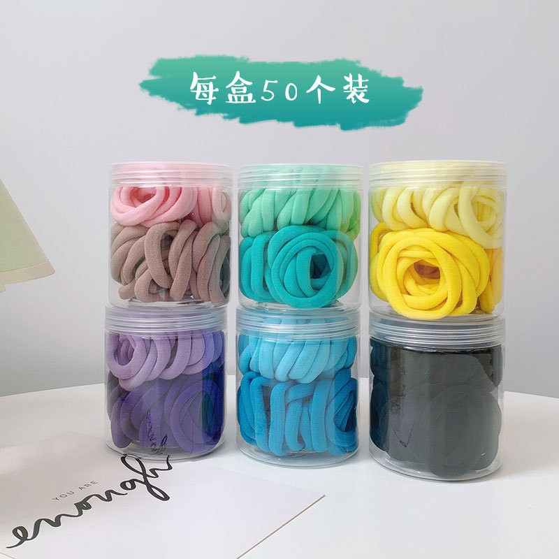 National trend series hair ties, colorful high-elasticity candy-colored rubber bands, hair bands, hair accessories pic 3