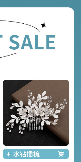 Carlo L1015 Bridal dress and hair accessories are selling well. Exquisite accessories, original design, bridesmaid headwear, simple wedding matching pic 16