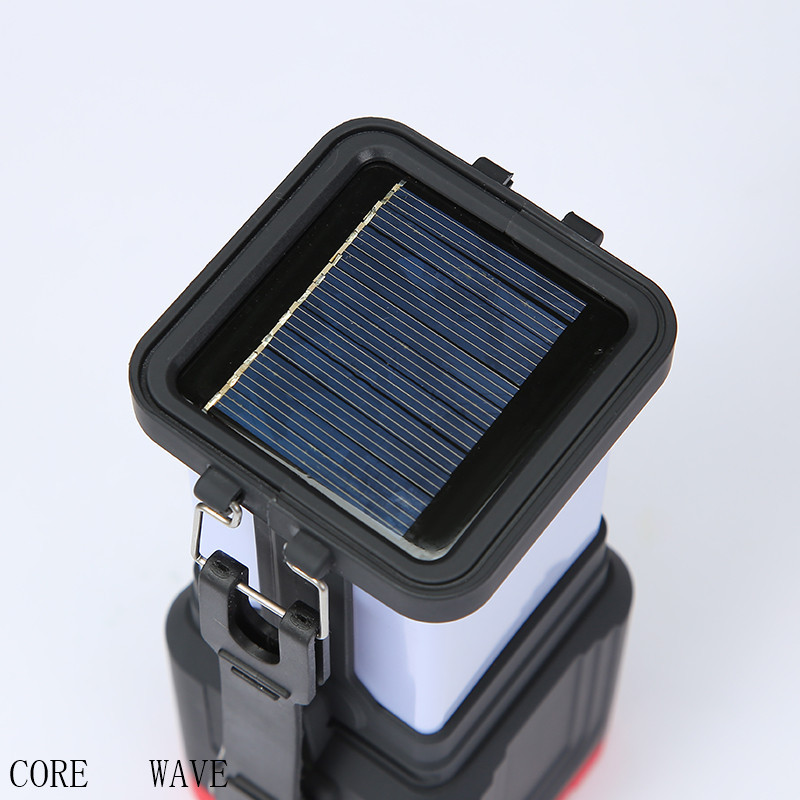 Portable LED high-intensity searchlight, solar rechargeable flashlight, household, outdoor, courtyard and camping hanging light, factory direct supply pic 10