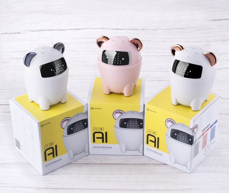 Q1智能蓝牙音箱百度AI唤醒定制logo创意卡通礼品插卡便携小音响详情2