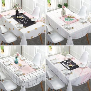 桌布防水防烫茶几垫北欧长方形印花餐桌布台布ins风盖布详情27