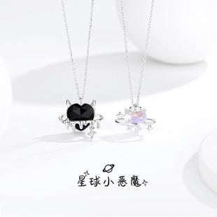 BaObAo原创设计s925纯银莫桑钻贺年小甜心红色爱心显白本命年项链详情22