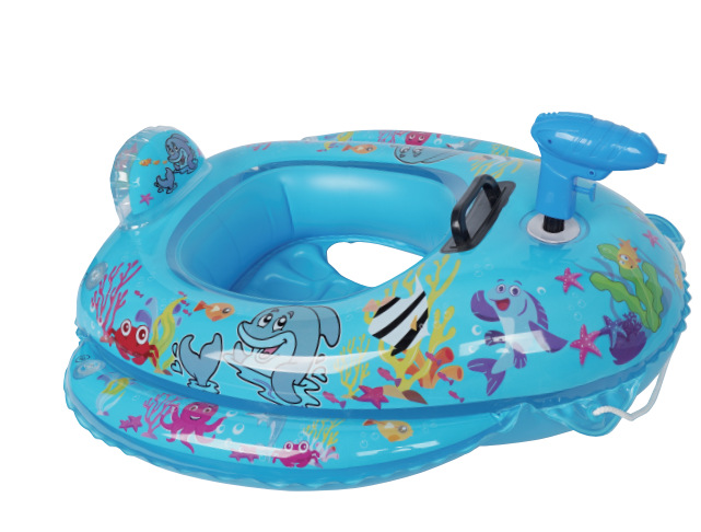 Cross-border water inflatable toy cartoon pattern water gun seat ring outdoor water parent-child interactive toy water jet boat pic 6