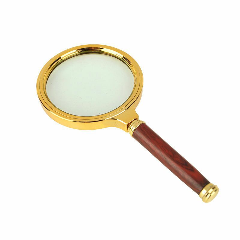 Wood grain high-definition magnifying glass, handheld portable magnifying glass, glass lens magnifying glass, reading gift for the elderly pic 4