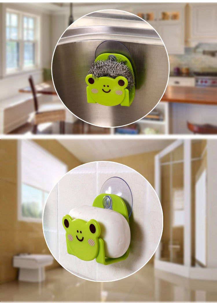 Cartoon bath sponge storage rack, rag storage rack, multi-purpose sink rack, bathroom sundries rack hook pic 2