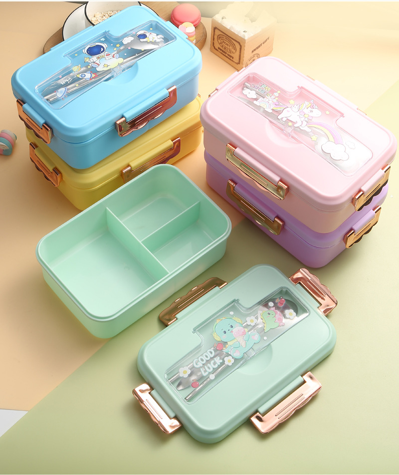 Student compartments lunch boxes, leak-proof sealed cafeteria lunch boxes, microwave heating lunch boxes, household fresh-keeping boxes, lunch boxes pic 18
