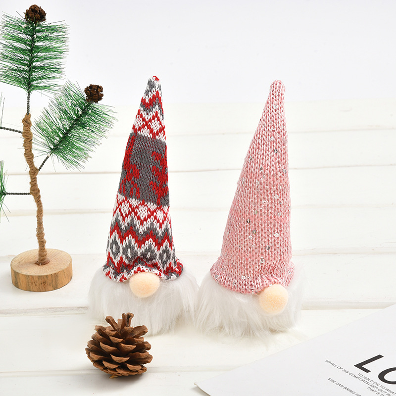 Cross-border new Christmas products: Warm, glowing, faceless old man Forest Elf pendant, Christmas tree decoration prop pic 10