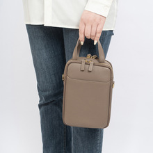Leather single-shoulder bag for women, versatile and fashionable 2023 Korean small square bag, top layer cowhide ins Korean version crossbody bag, small bag pic 17
