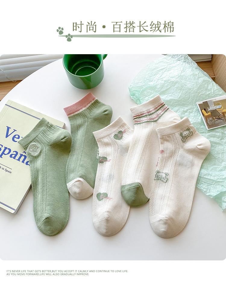 袜子地摊一件代发女士袜子夏季薄款网眼透气吸汗短筒女袜百搭休闲浅口船袜诸暨批发一件代发详情2