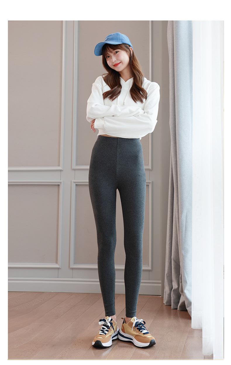 For the 2022 autumn and winter season, women can wear high-waisted, slimming, high-elastic and warm leggings on the outside pic 28