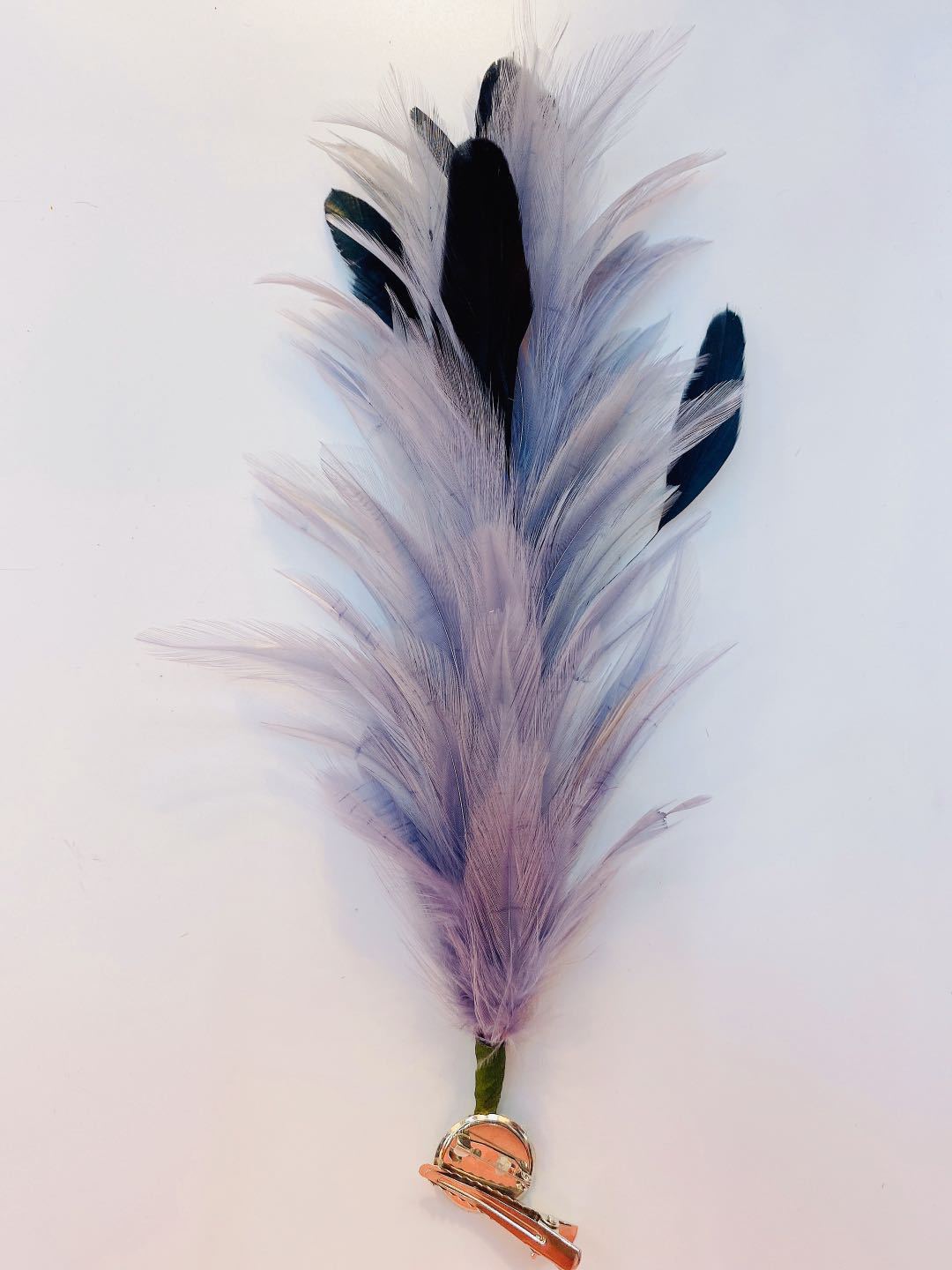 Factory clearance sale of feather wire flower diy clothing, props, hats, accessories, 30cm colorful feather corsages pic 17