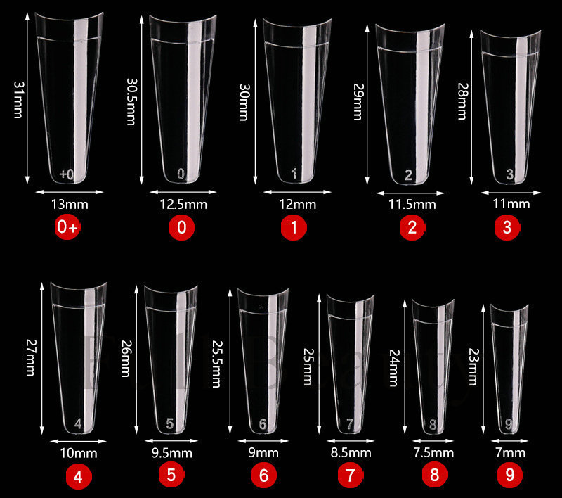 Cross-border new nail nail plate box set, thin and seamless, 240 pieces T-shaped ballet type false nail extension plates pic 11