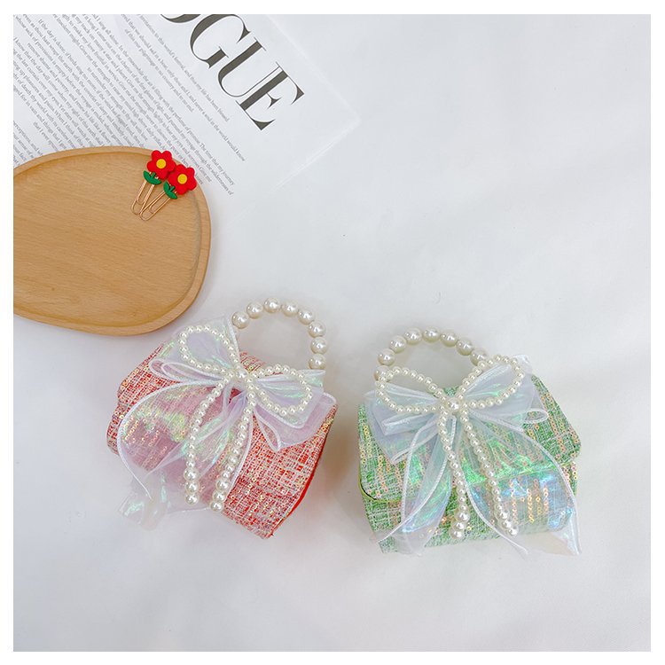 可爱女童斜挎包小香风时尚儿童手提斜背包包公主淑女珍珠包单肩包详情82