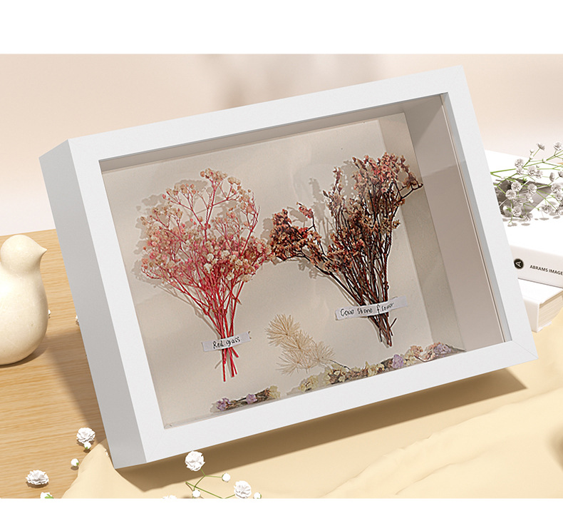 Light painting, hollow photo frame, picture frame wholesale, three-dimensional dried flower frame, display stand, decorative item, solid wood photo frame, diy frame, wall hanging pic 21