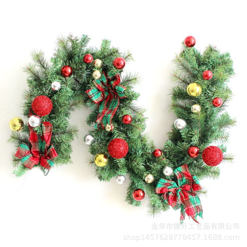 Desheng Cross-border E-commerce Factory supplies Christmas scene decorative hanging ornaments, garlands, PVC pine needles and decorative rattan strips pic 2