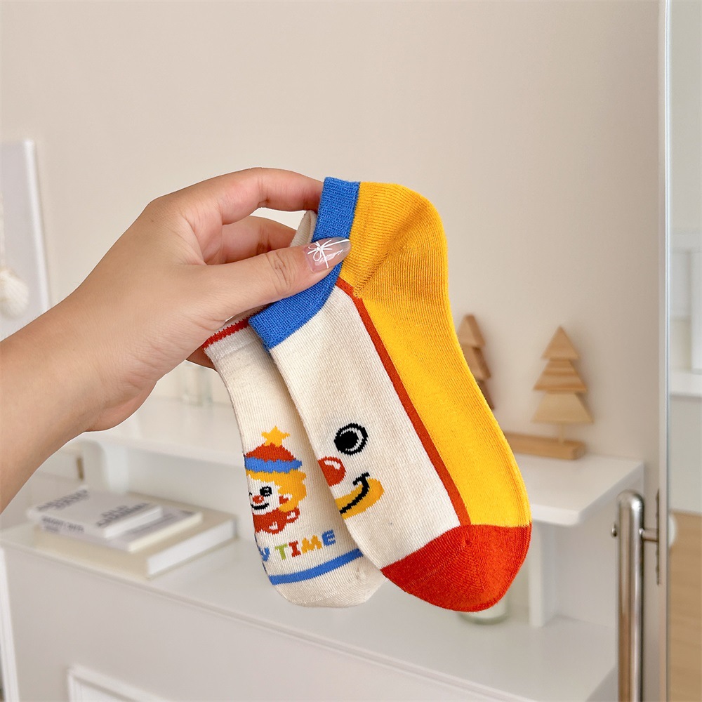 Quirky clown boat socks for women spring and summer, thin, low-top, shallow-mouth short socks, cotton boneless socks, wholesale of Zhuji socks pic 7