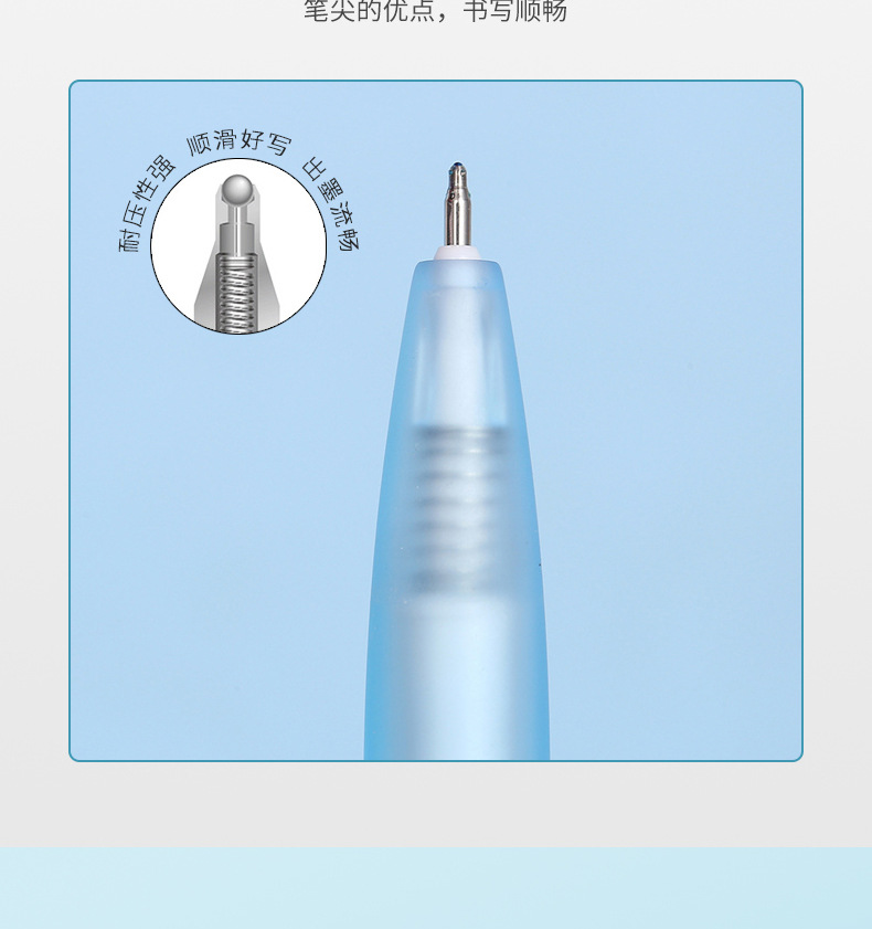 爆款新品可爱动物造型厂家直销创意个性蓝色中性水笔学生文详情4