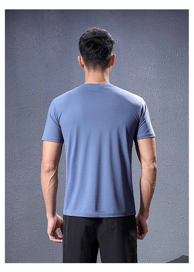 Summer Popfei sports T-shirts for men, ice silk quick-drying clothes, fitness wear, running training, outdoor short-sleeved shirts, in stock for wholesale pic 19