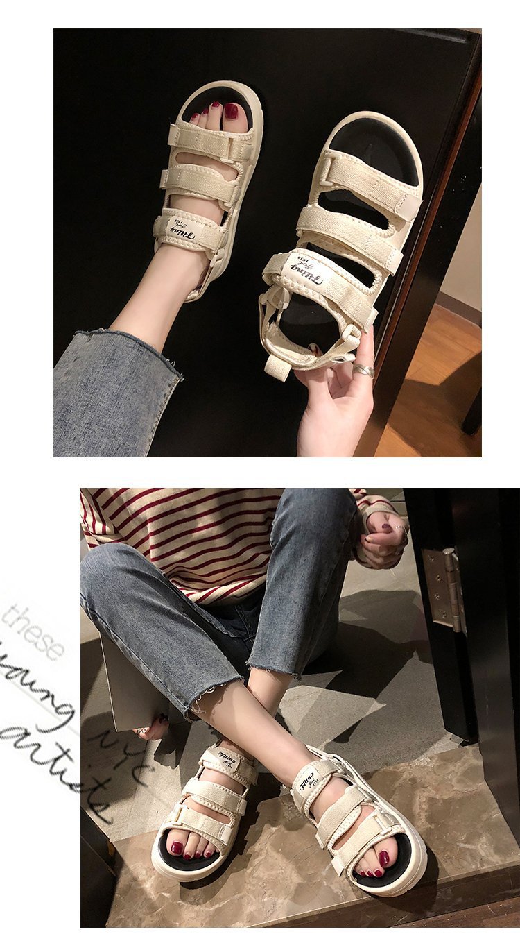 凉鞋女2022年新款夏季仙女风平底鞋网红百搭学生沙滩罗马女鞋子详情10