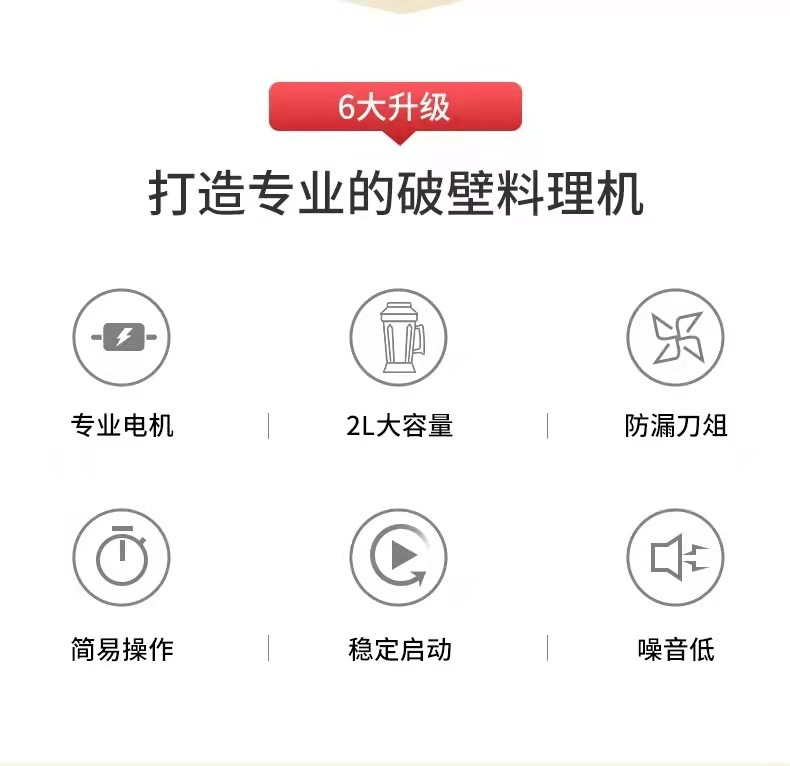 破壁机家用多功能大马力搅拌榨汁研磨沙冰商用搅拌机详情4