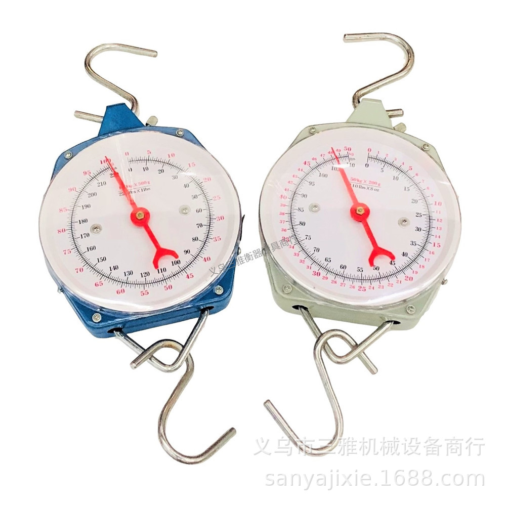Commercial kilogram hanging scales, large mechanical pointer dial hook scales, 50 to 200kg spring scales for export pic 4
