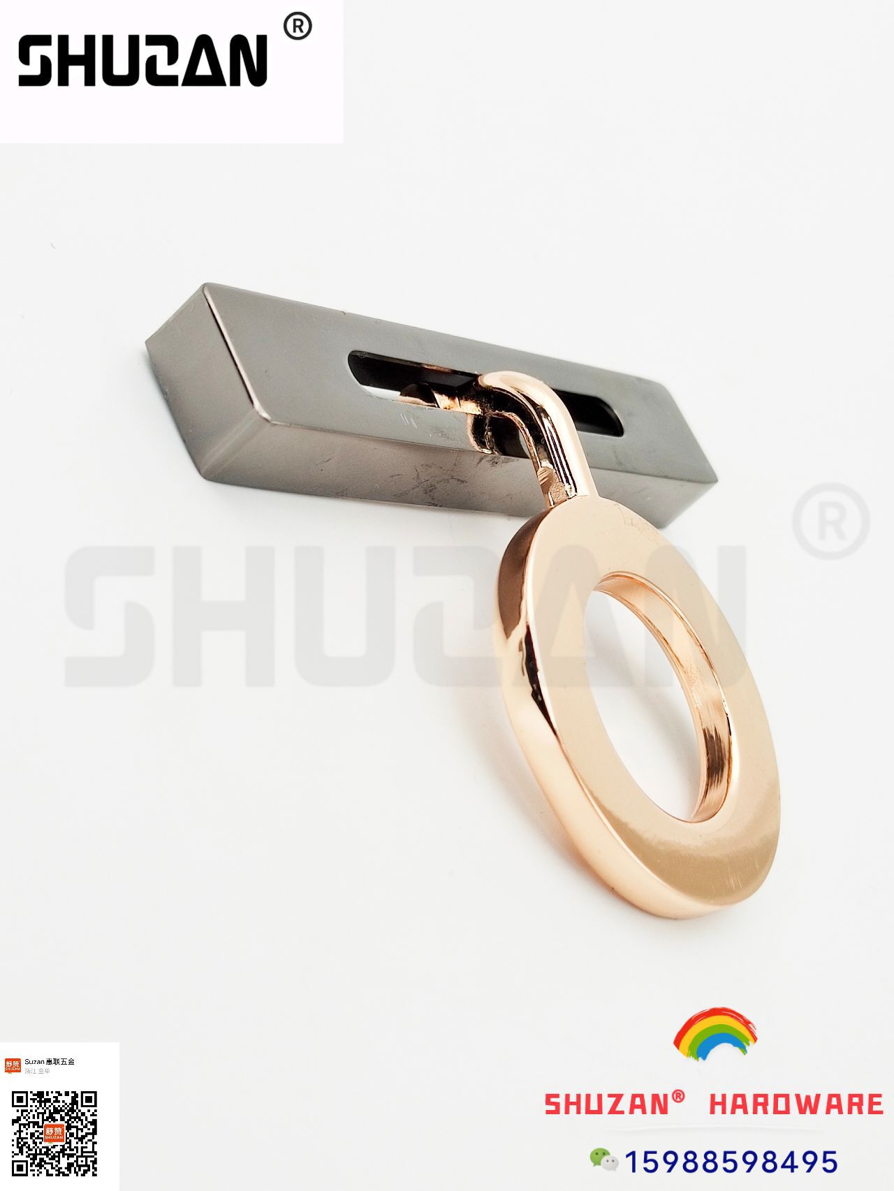 Shuzan 304 stainless steel long bar handle, Nordic-style golden round tube wardrobe, cabinet drawer door handle, children's safety cartoon wooden cabinet handle, hook, grab hook pic 5