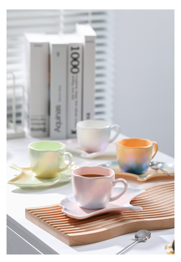 珠光釉咖啡杯炫彩海洋风格杯子渐变情侣马克杯商务礼品水杯详情12